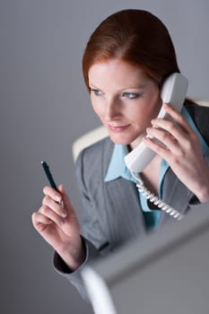 Successful business woman on the phone