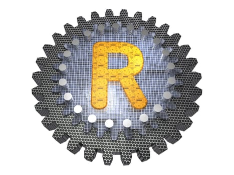 Alphabet - Gear - Letter-R