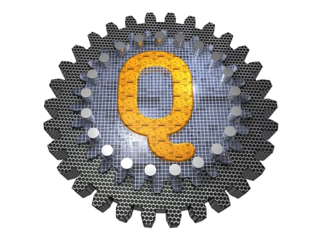 Alphabet - Gear - Letter Q