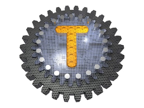 Alphabet - Gear - Letter-T