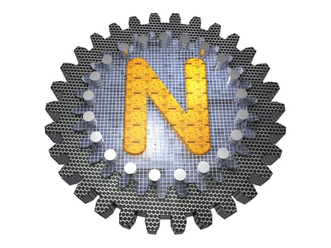 Alphabet - Gear - Letter-N