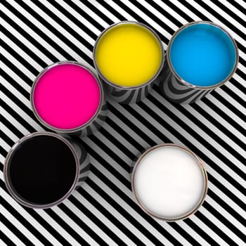 cmyk color and white