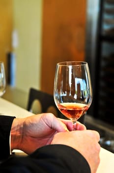 Rose wine glass
