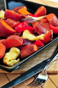 Roasted sweet potatoes