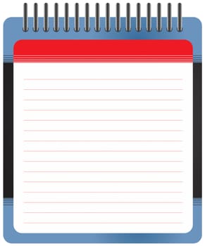 Blank white notepad