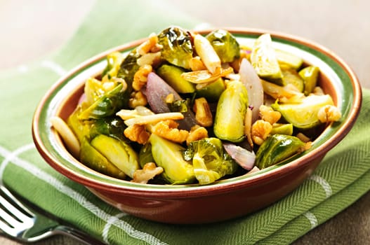 Roasted brussels sprouts dish