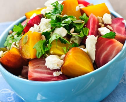 Roasted red and golden beets