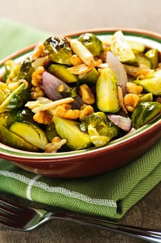Roasted brussels sprouts dish