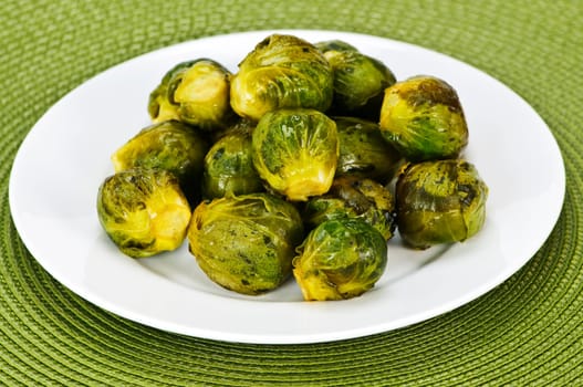 Plate of brussels sprouts
