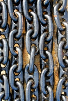 Closeup of chains