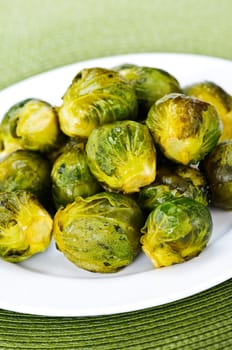 Plate of brussels sprouts