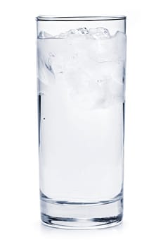 Full glass of ice water