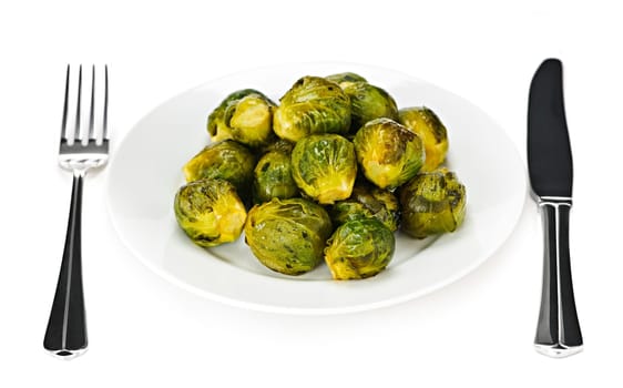 Plate of brussels sprouts