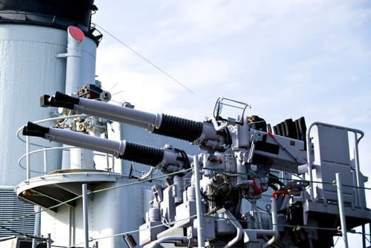 Guns on a ship