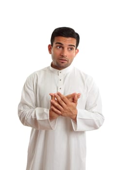Worried middle eastern business man
