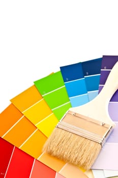Paint brush with color cards