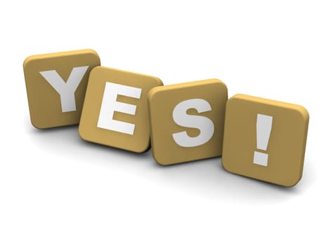 YES text