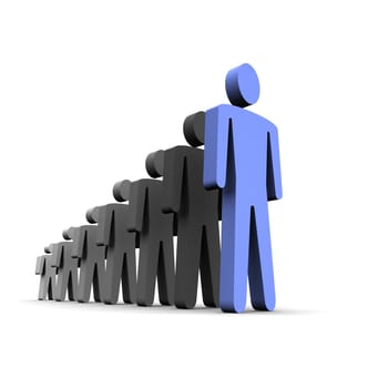 Personal growth conceptual 3D illustrati