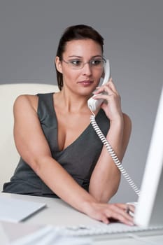 Successful business woman on phone