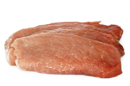 Raw pork schnitzel