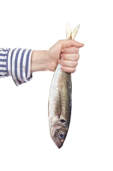 Holding a fresh fish