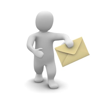 Man bringing letter
