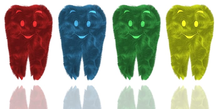 Children's teeth - insulated - 3D