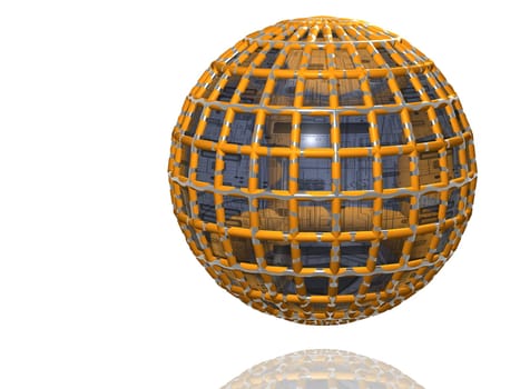 Topic Communication - Sphere isolated - 3D