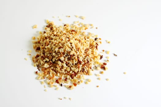 chopped hazelnut kernels