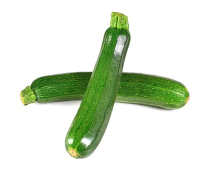 zucchini courgette isolated on white