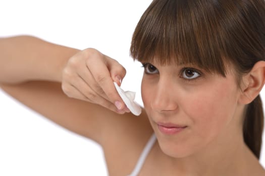 Body care - Female teenager clean face