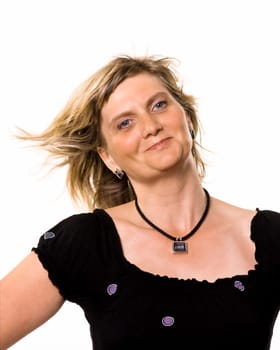 Beautiful middle aged woman posing