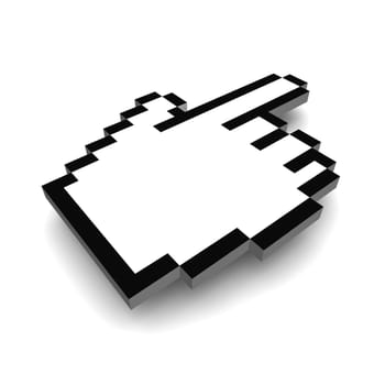 Computer hand cursor 3d