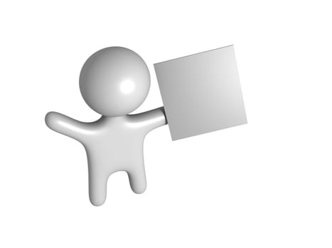 Male with 3d writable slip