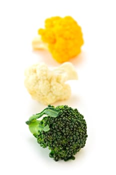 Broccoli and cauliflower
