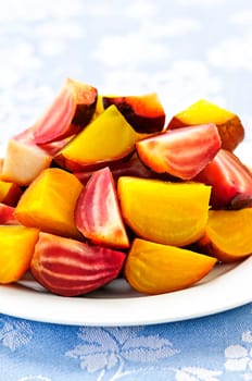 Roasted red and golden beets
