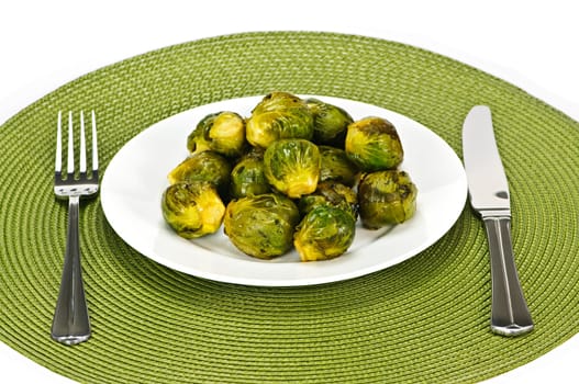 Plate of brussels sprouts
