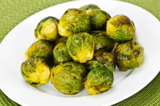 Plate of brussels sprouts