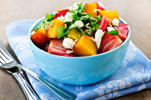 Roasted red and golden beets