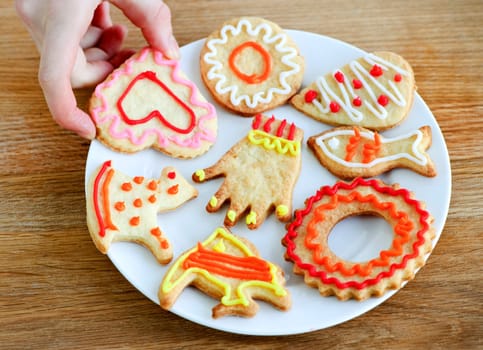 Plate of homemade cookies
