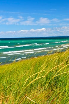 Sand dunes at beach