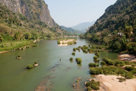 Nam Ou River near Nong Khiao in Laos