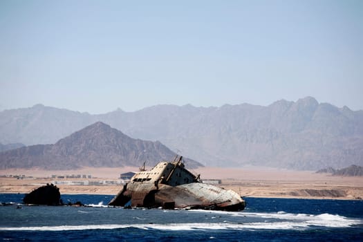 Shipwreck in the Strait of Tiran