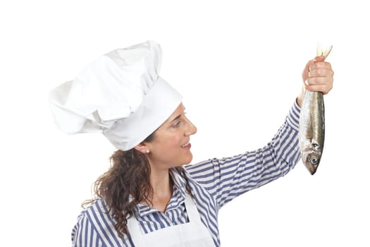 Holding a fresh fish