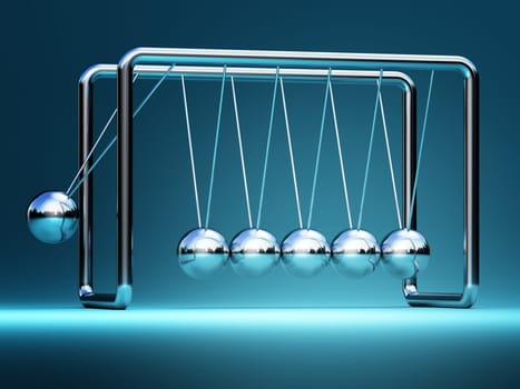 newton cradle 3d