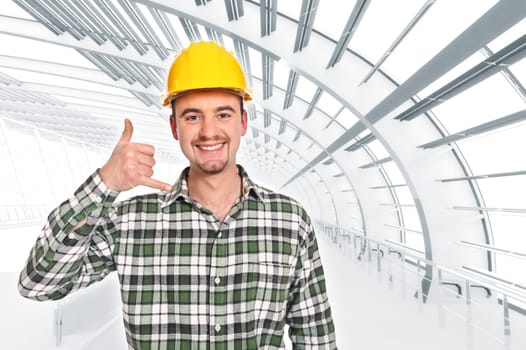 positive handyman call me gesture