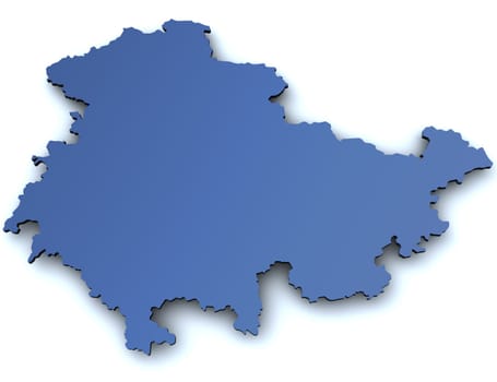 Map of Thuringia