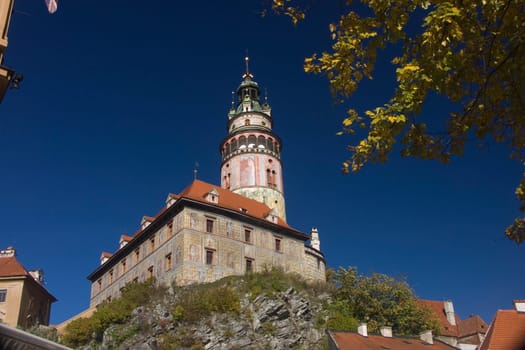 Chateau Tower in Cesky Krumlov, Czech Republic - UNESCO