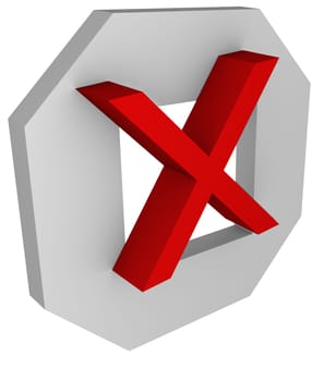 red checkbox 3d