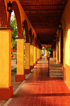 Sidewalk in Tlaquepaque district, Guadalajara, Mexico